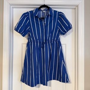 NWT J. Crew Dress in Blue and White Stripes